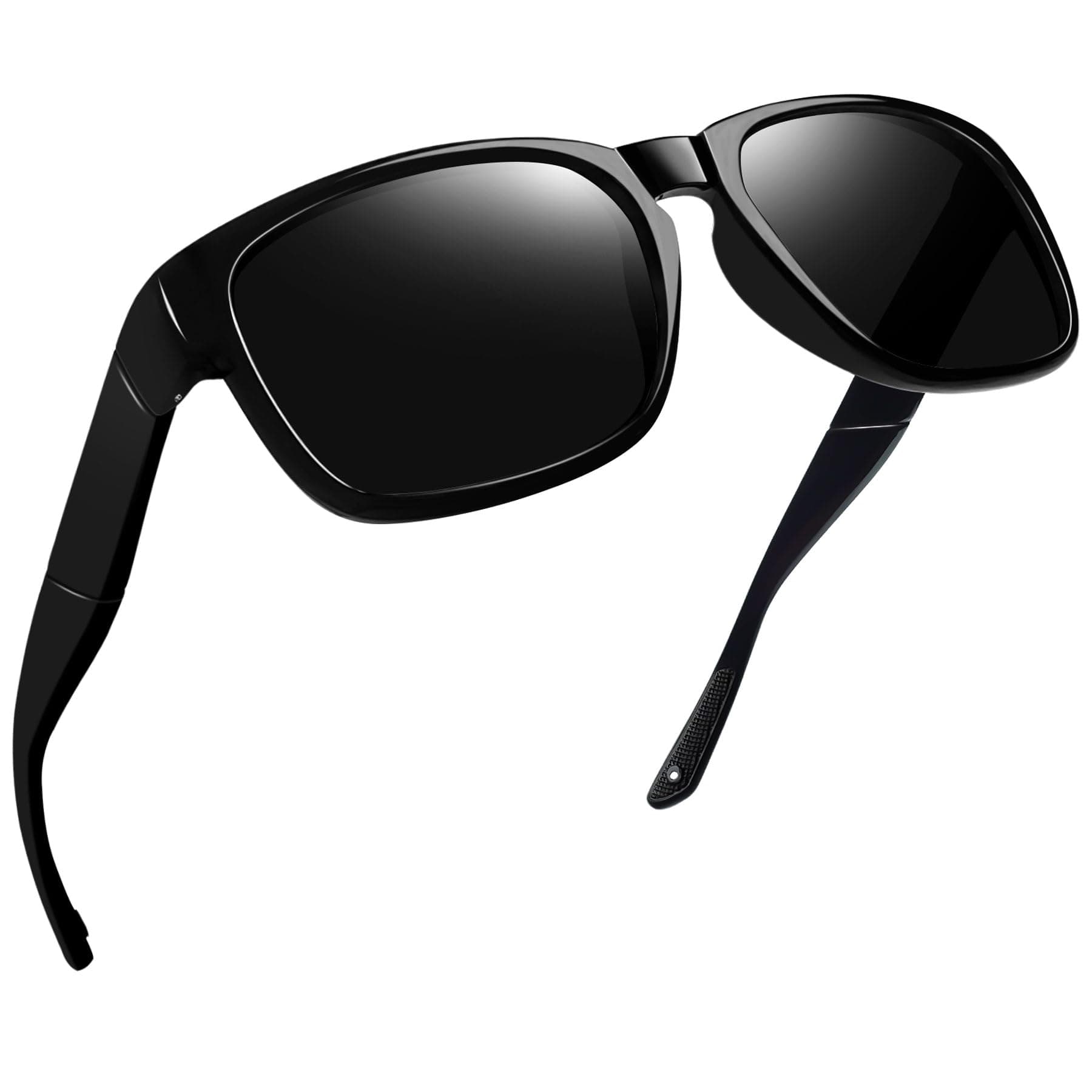 Joopin Sunglasses for Men Women Fashion Unisex Polarized UV Protection Sun Glasses Retro Mens Driving Square Shades (Glossy Black)