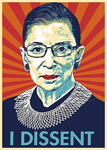 ruth bader ginsburg - I DISSENT Vinyl Vinyl Decal Wall Laptop Bumper Sticker 5"