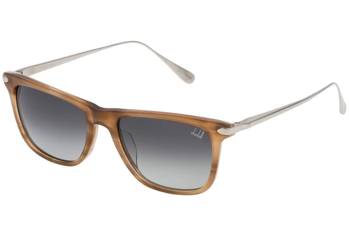 SDH018-0AGD SUNGLASSES - POLARIZED FASHION SUN GLASSES DUNHILL MARRON - PLATEADO MATE UNISEX - MEN AND WOMEN SDH018-0AGD