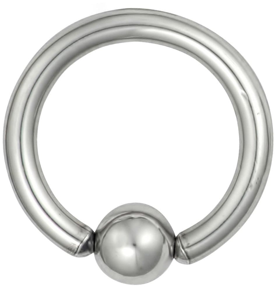 14g Surgical Steel 5/16" Captive Bead Hoop Circular Barbell Ring
