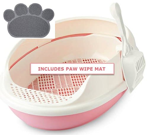 CatIdea Oval Sifting Cat Litter Box. CL6 (Pink)