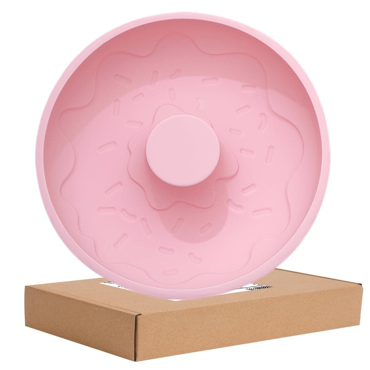 Big Size Silicone Donuts Pan Non-stick Cake Baking Molds for Bagel and Doughnut (8 Inch Pink)