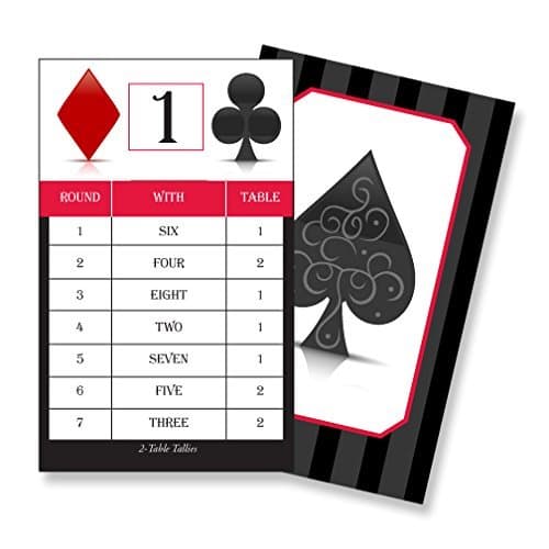 Classic 2-Table Reusable Bridge Tallies