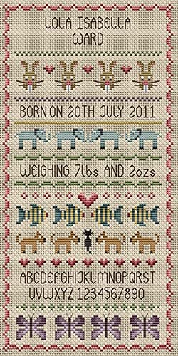 Little Dove Designs Baby Girl Cross Stitch Kit