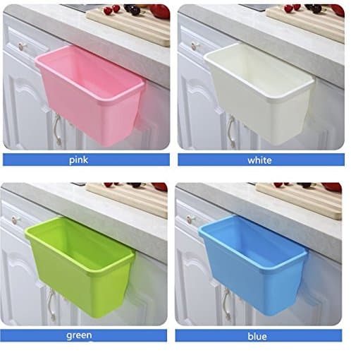 Big Size!!! Sweet Nana Plastic Kitchen Desktop Hanging Food Waste Garbage Bin Rubbish Organizer Trash Junk Box Bedroom Storage Boxes Holder(pink)