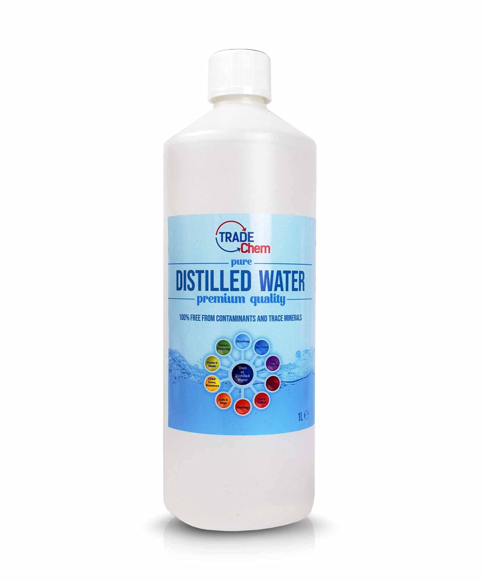 Distilled Water - 100% Ultra Pure Water (Blue) (1L)