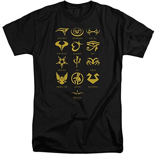 Sg1 Stargate Goa'Uld Characters Mens Big and Tall Shirt Black 2X