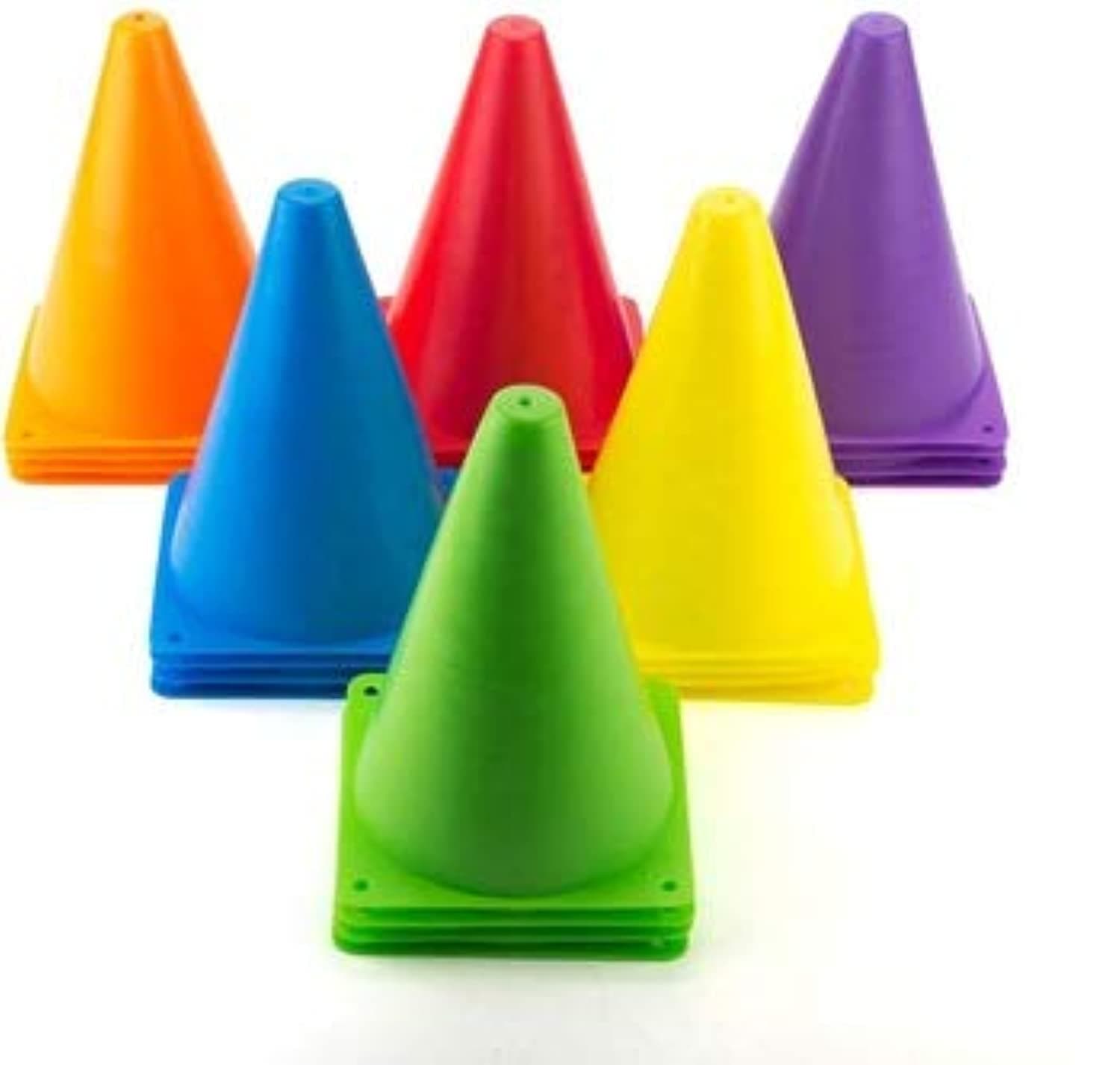 4 Colors Plastic Sport Home Football Training Soccer for Kids (7in)- Pack of 12