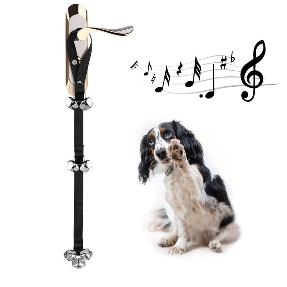 Dog Doorbells for Potty Training/Door Knob/Go Outside, Premium Quality Dog Bells, 7 Extra Large Loud 1.4 DoorBells, Adjustable Door Bell, Training Your Puppy The Easy Way