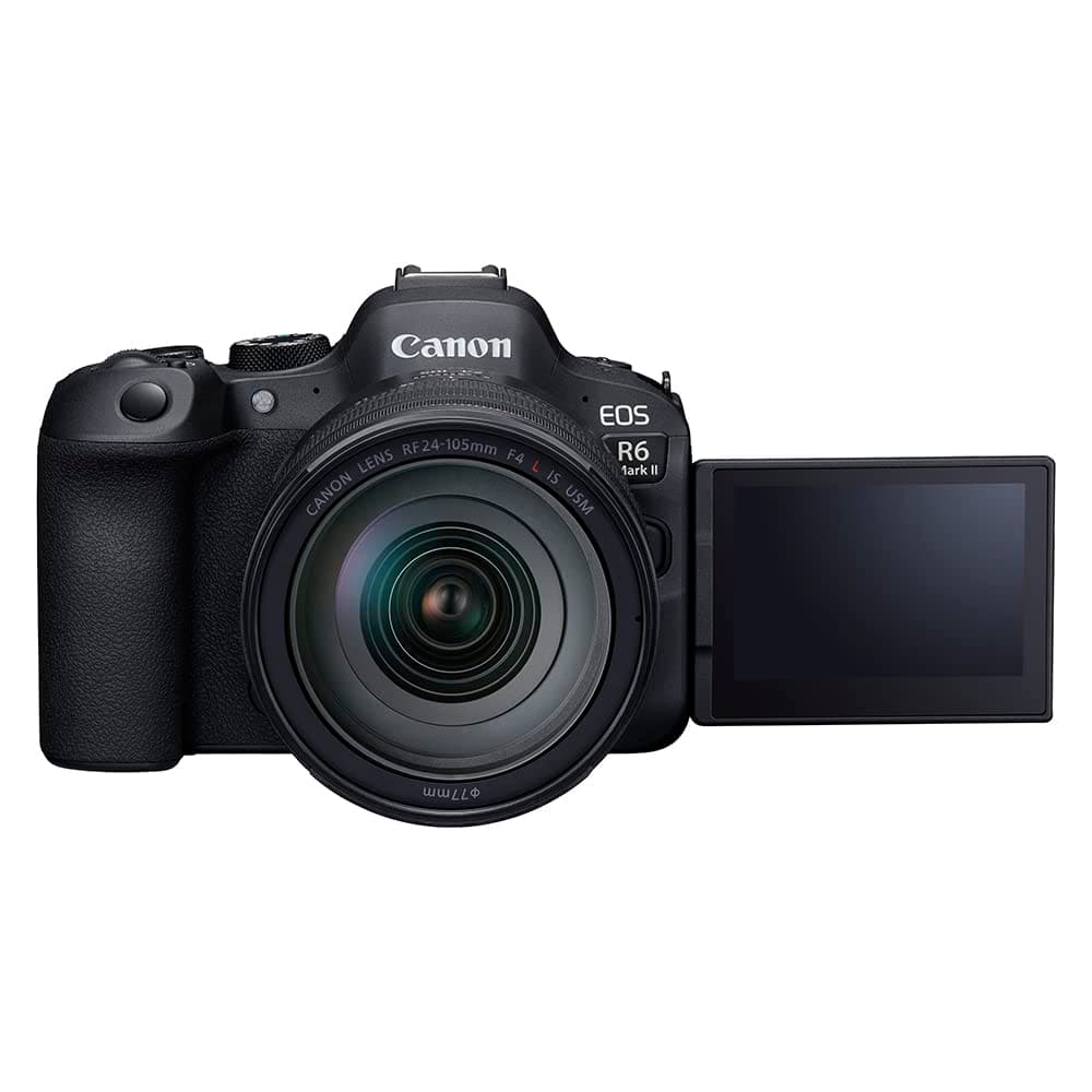 Canon EOS R6 Mark II Full Frame Mirrorless Camera & RF 24-105mm F4L IS USM | 24.2-megapixels, up to 40fps continuous shooting, 4K 60p, up to 8-stops IS and Dual Pixel CMOS Auto Focus II Black