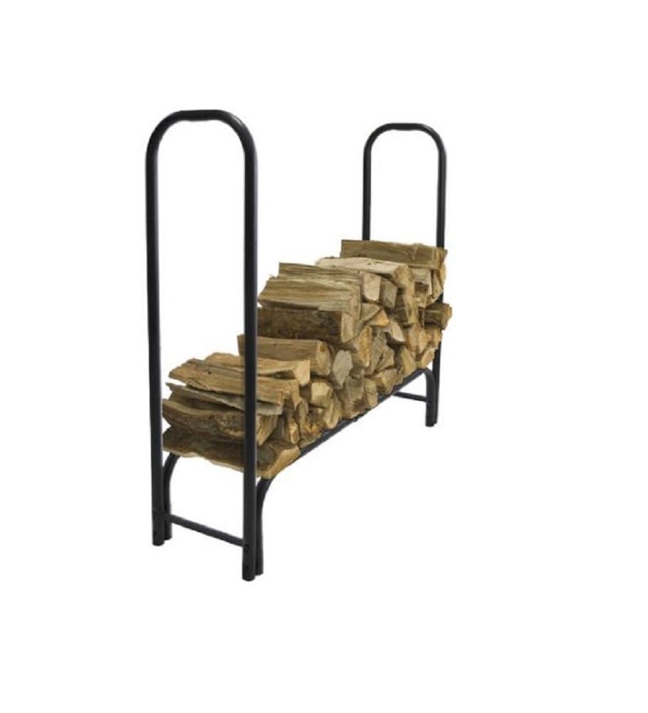Heavy Duty 48" Log Rack Deluxe Outdoor Black