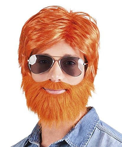 Lumberjack wig with beard, Hillbilly fancy-dress party