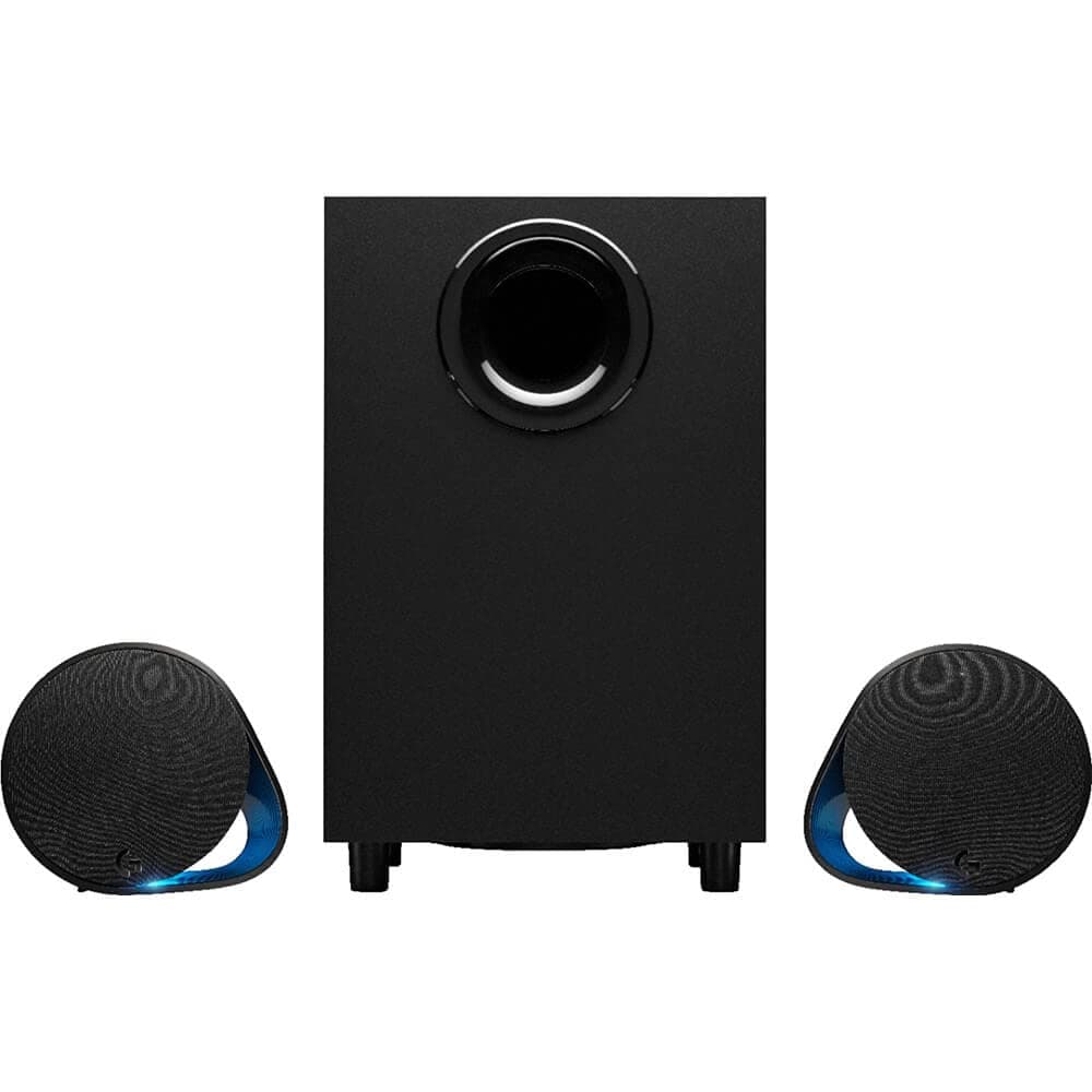 G560 PC Gaming Speaker System with 7.1 DTS:X Ultra Surround Sound, Game based LIGHTSYNC RGB, Two Speakers and Subwoofer, Immersive Gaming Experience - Black