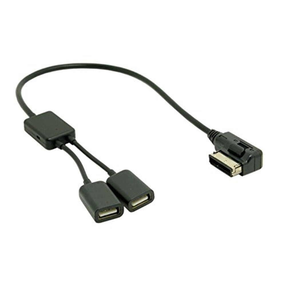 LITEMATIRA HAIN@Media in AMI MDI Dual USB Ports AUX Flash Drive Adapter Cable for Car VW Audi 2014 A4 A6 Q5 Q7 by CHENYANG