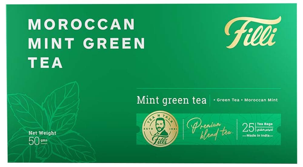 FILLI CAFE Moroccan Mint Green Tea Bags 2g x 25-Pieces