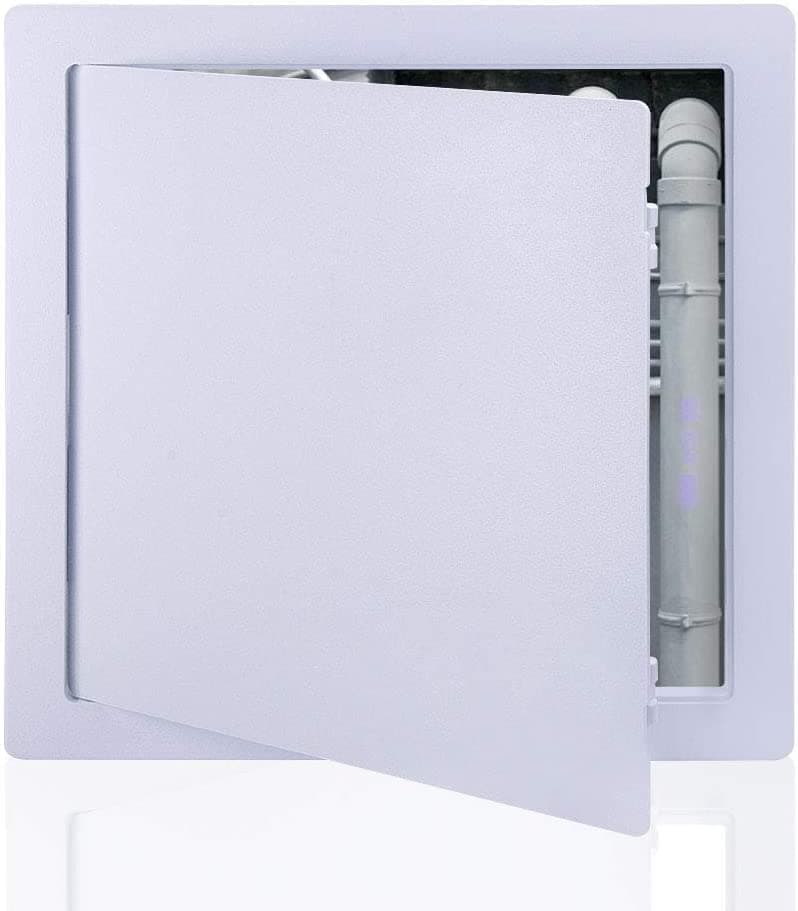 Suteck Plastic Access Panel for Drywall Ceiling 16 x 16 Inch Reinforced Plumbing Wall Access Doors Removable Hinged White