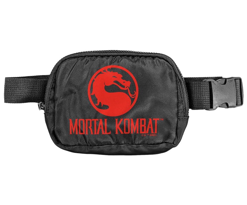 Mortal Kombat Klassic Dragon Logo Belt Bag, Crossbody Fanny Pack for Women and Men, Adjustable
