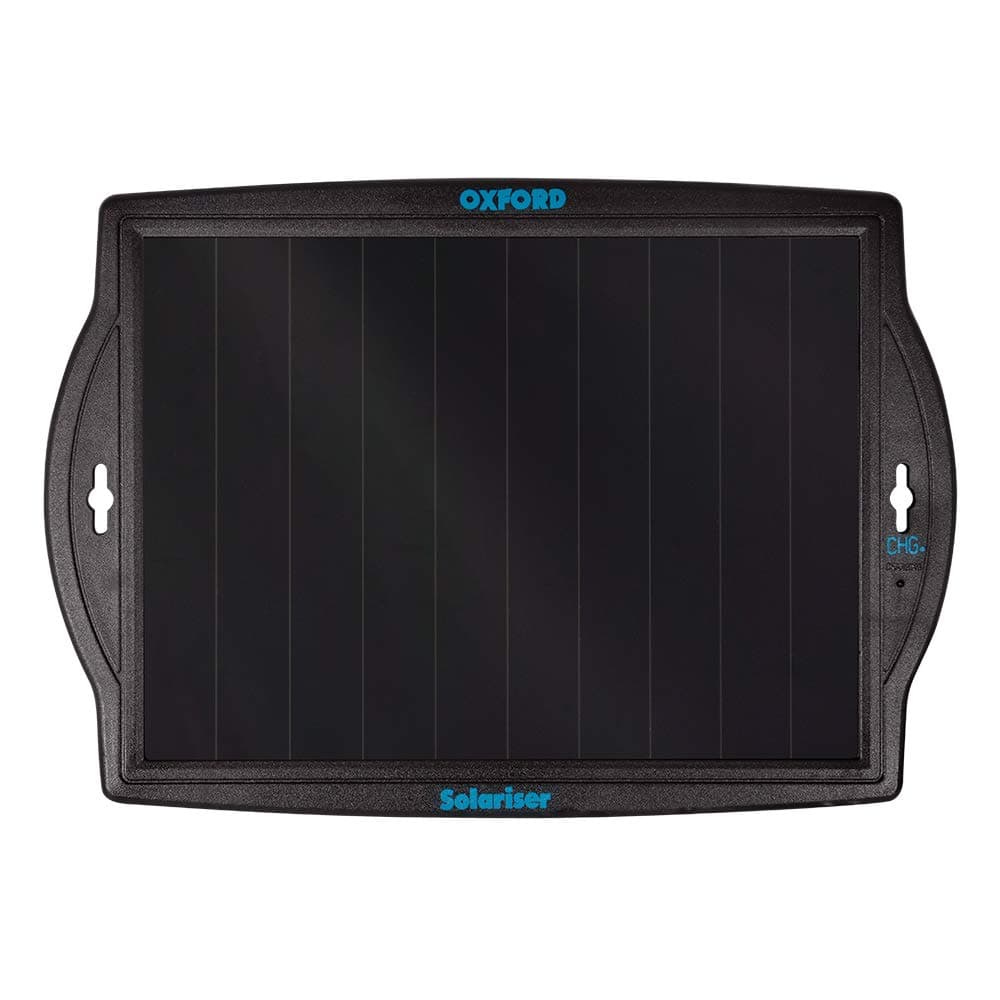 Oxford products Solariser. Solar battery charger for maintaining 12Volt Automotive batteries. Motorcycles - Quads - Jet Ski - Motor Bikes, Black,M