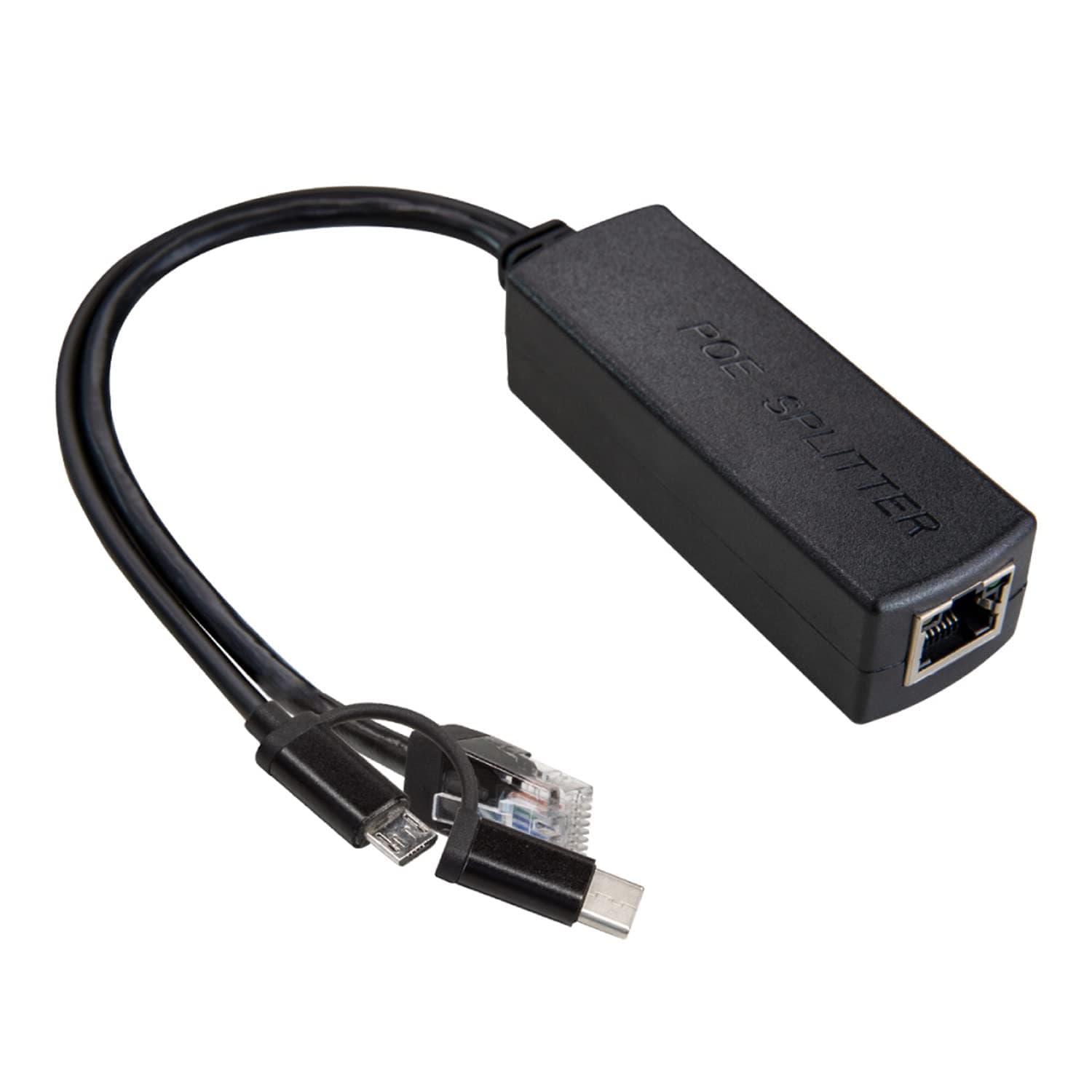 2-in-1 USB-C/Micro USB PoE Splitter(U6271)