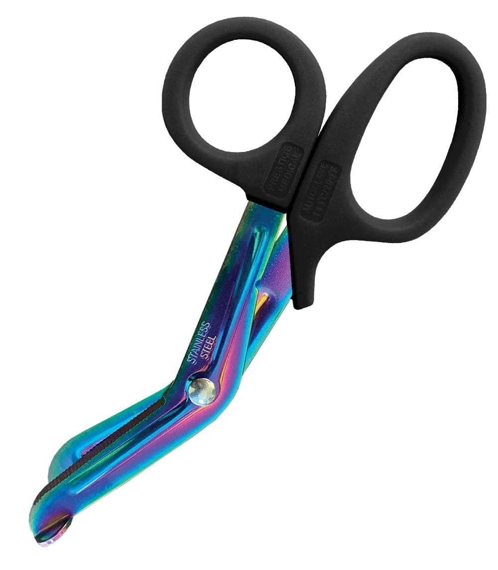 Prestige Medical 5.5" Nurse Utility Scissor, Rainbow Finish/Black