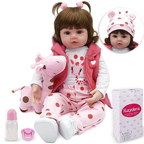 Kaydora Reborn Baby Doll Girl, 22 inch Soft Weighted Body, Cute Lifelike Handmade Silicone Doll