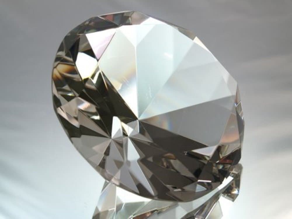 100mm Clear Crystal Diamond Jewel Paperweight