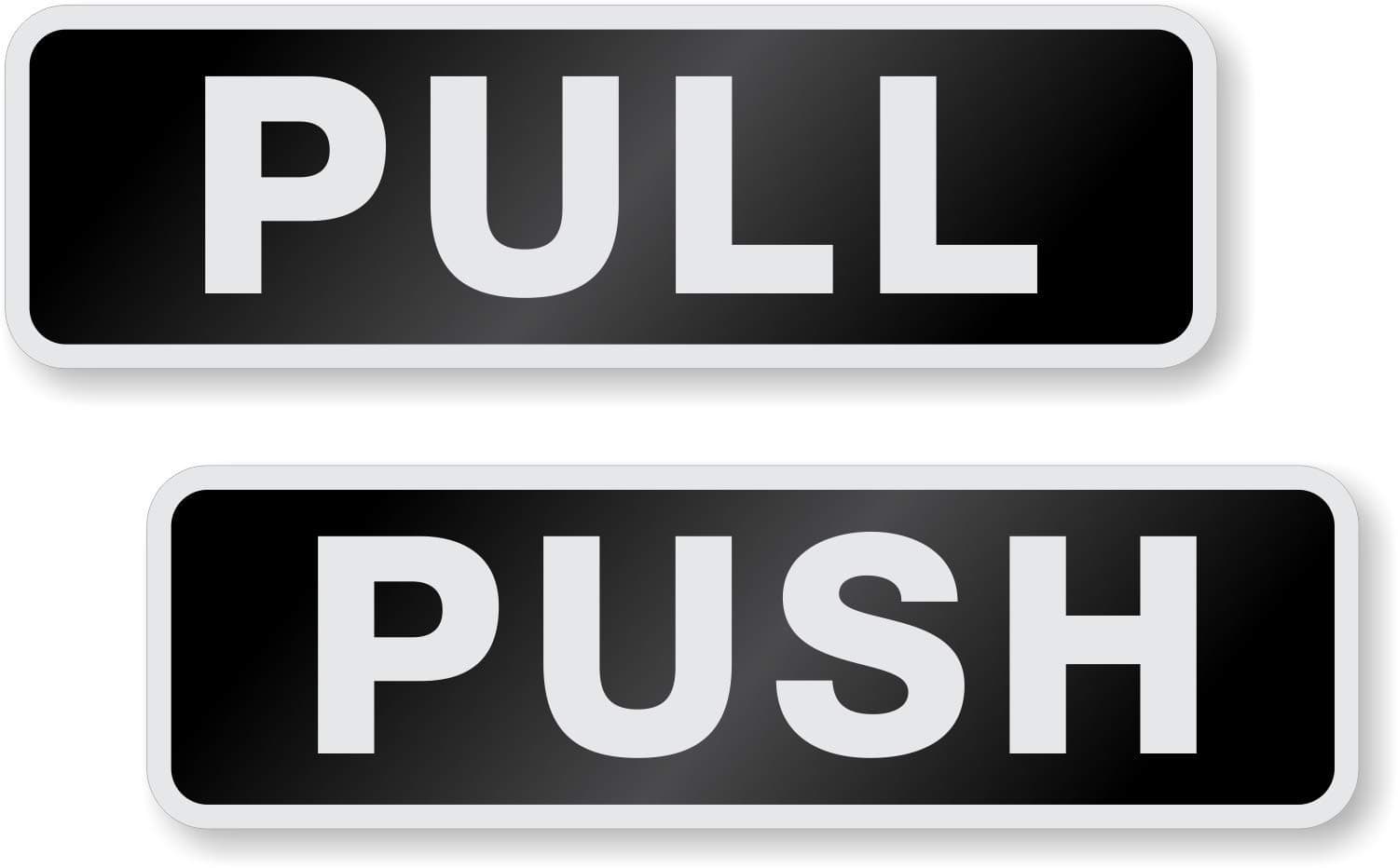 Horizontal Aluminum Push/Pull Sign Set