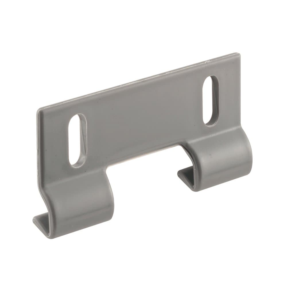 M 6191 Shower Door Bottom Hook Guide, 2 In. Hole Center Spacing, Plastic Construction, Gray in Color (2 Pack)