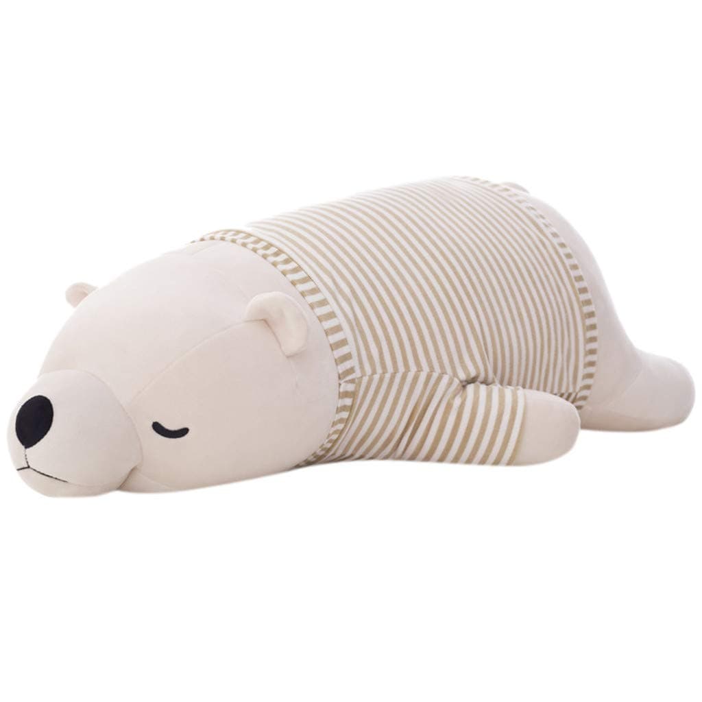 Wenjuan 13.5 Inch Polar Bear Soft Plush Toy Pillow Pet,Stuffed Animal Doll for Child Pet Hugging Pillow Big Plushie Gift for Girl Boy Girlfriend Gift (White)
