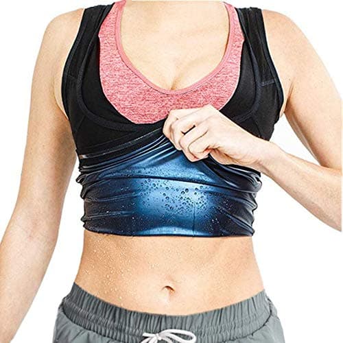 Women Sauna Sweat Vest for Weight Loss Hot Corset Waist Trainer Body Top Shapewear Slimming Polymer Shirt Compression Fitness Body Shaper Workout
