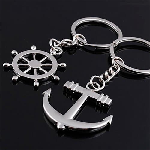 DKX Zinc Alloy Couple Meta Lovers Sweet Gift Keyboard Mouse Key Lock Keychain Keyring-Anchor