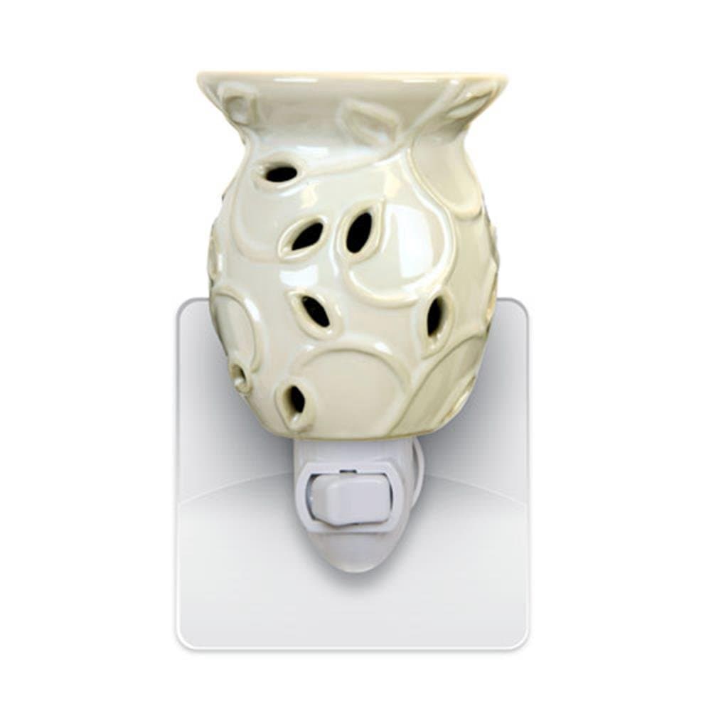 Decorative Ceramic Wall Plug-in Tart/Wax Candle Warmer (Cream Ivy)