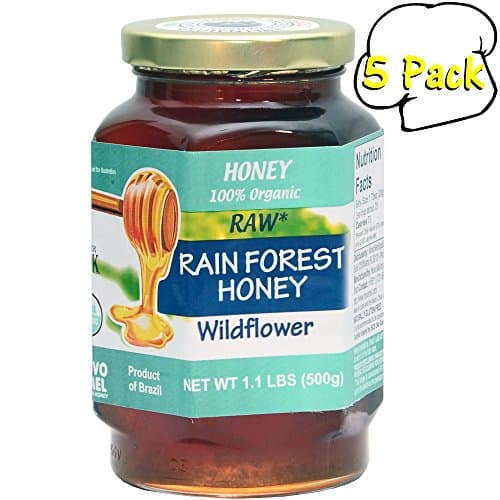 Brazilian Rainforest RAW Organic Honey, 17.6 Ounce, 5 Per Case