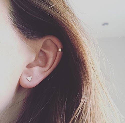 Bar Line sterling silver stud earrings earings ear crawler short