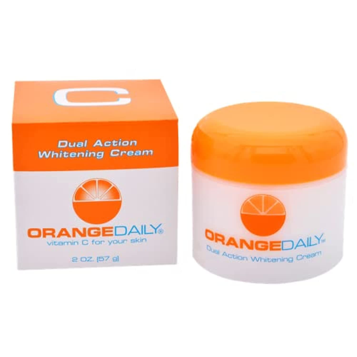 OrangeDaily Vitamin C Dual Action Whitening/Brightening Cream | Naturally Lightens your Skin | Helps Reduce Pigmentation & Dark Spots| Lightens Skin Tone |Suitable for All Skin Types | Men & Women|57g