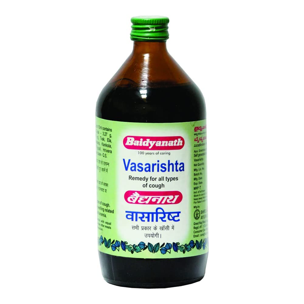 - Baidyanath Vasarishta Remedy Syrup For All Types Of Cough - 450 Ml