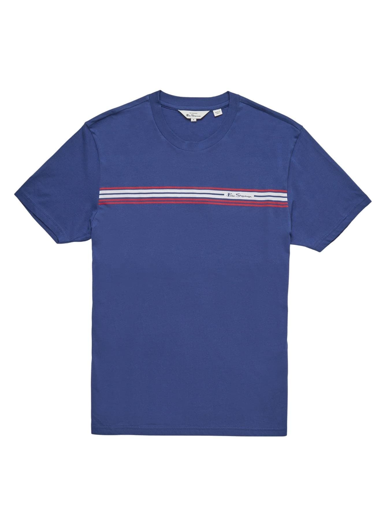 Ben ShermanMen's Plus Size Signature Stripe T-Shirt Royal 5XL