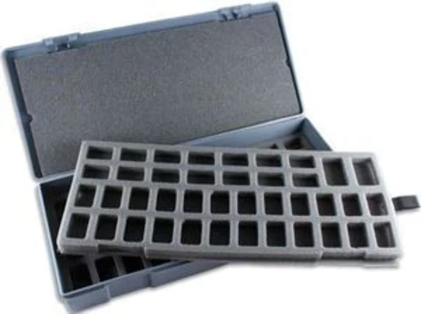 Figure Storage Box for 25mm Humanoids (80 Figure), Gray