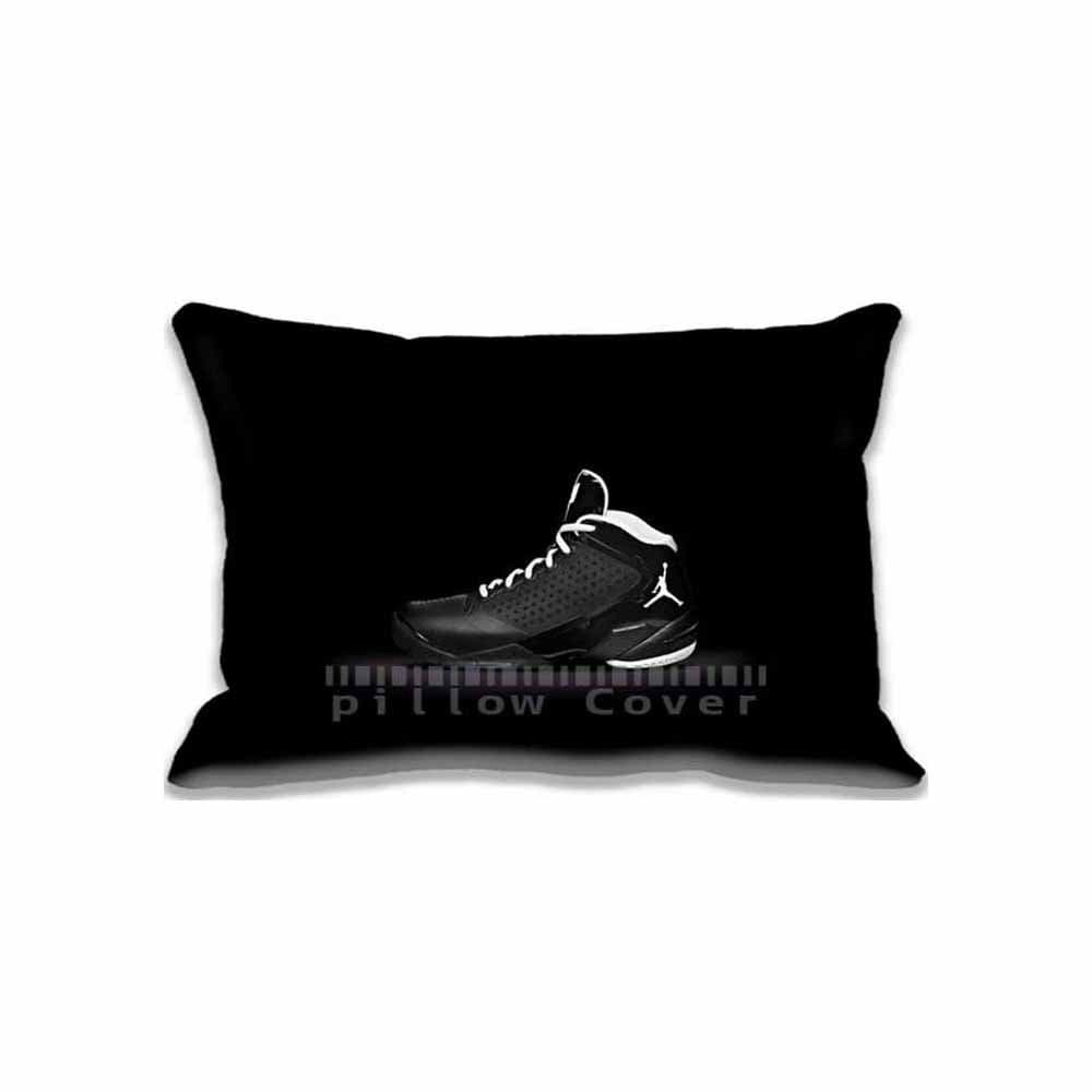 Jordan Fly Wade Nike Shoe Art Zipper Pillow Covers for Crafts ; Custom Photo Cool Cushion Cover Personalized Fantasy Pillowcase Set