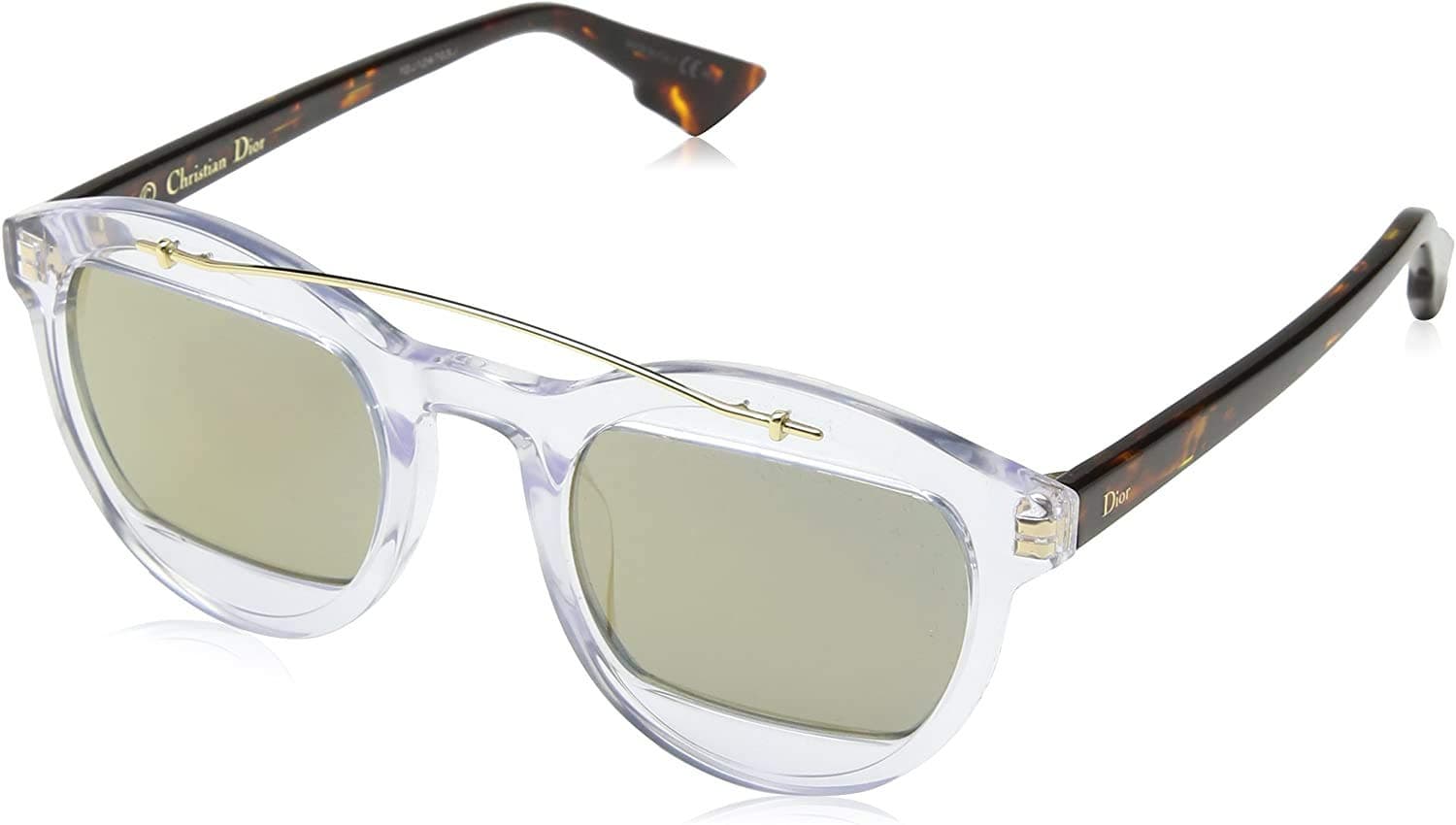 Dior Oval Sunglasses Mania 1 LWPJO Crystal/Havana 50mm
