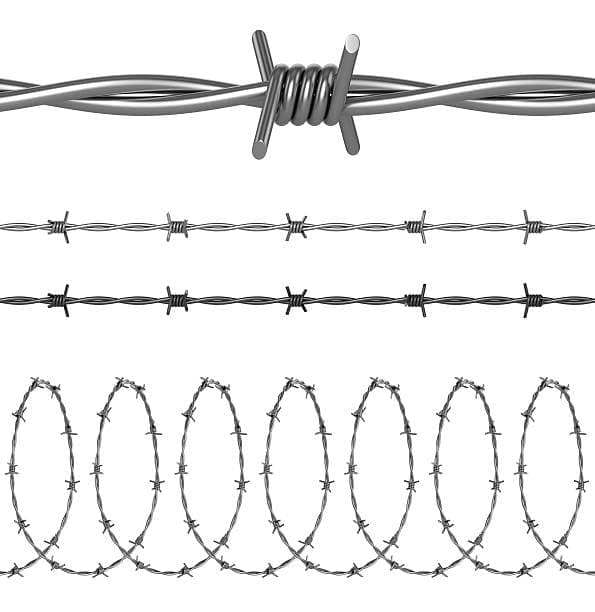 Oypla 30m x 1.7mm Galvanised Steel Barbed Wire Livestock Security