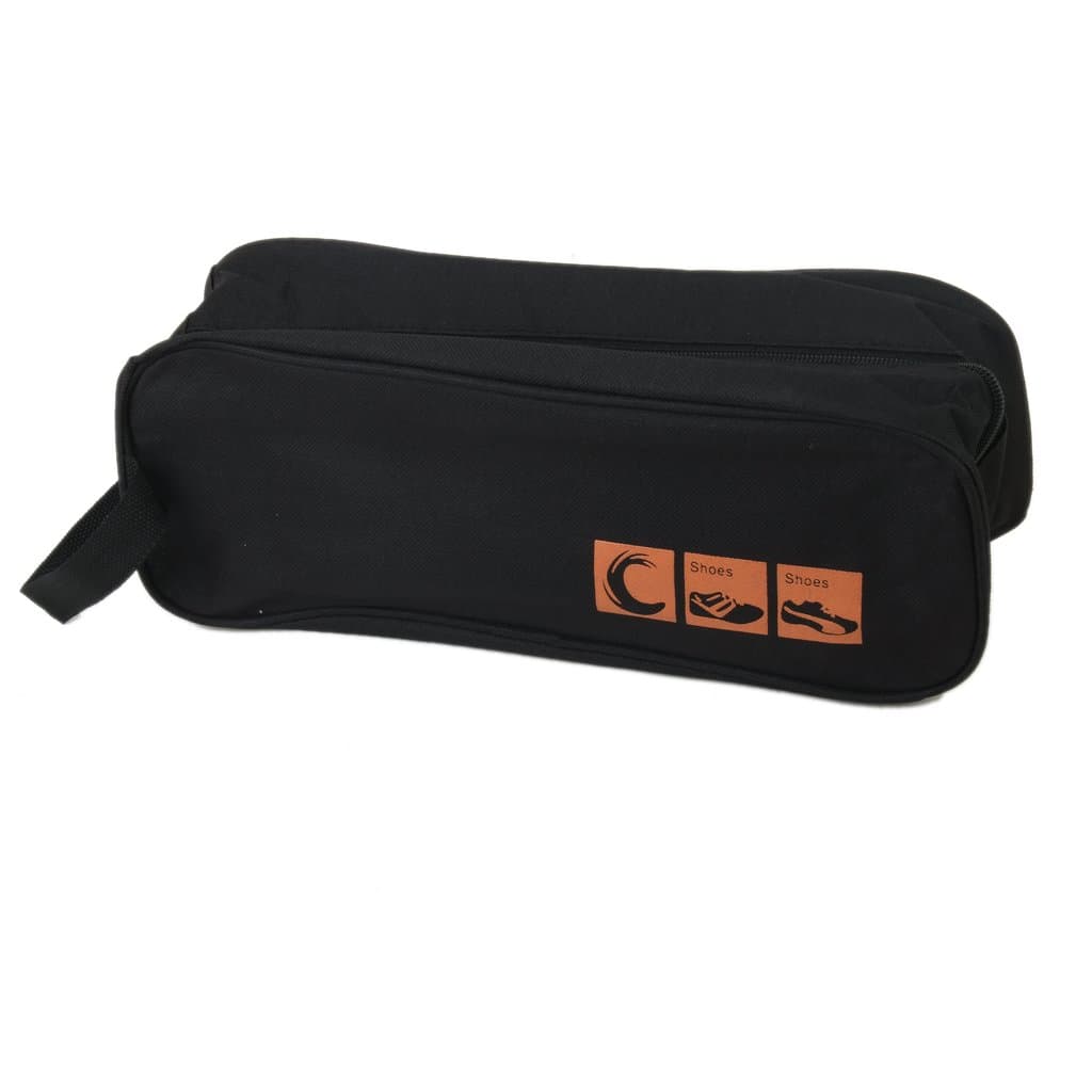 Travel Shoe Bag Box Case Storage Organiser Trips Tidy Waterproof (Black)