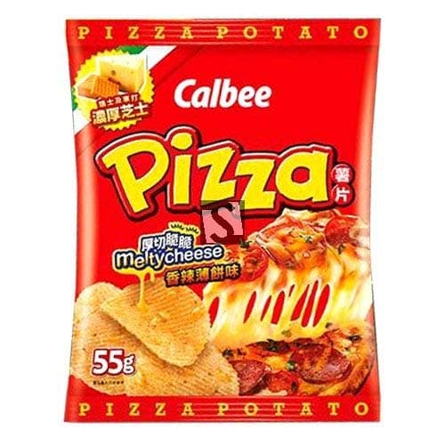 Calbee Potato Chips - Spicy Melty Cheese Pizza Flavour 55g
