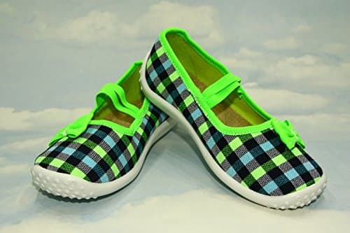 Per - schoolers, Slippers, Kids, Girls, Footwear, Velcro, Ruben, Multicoloured, Lovely colours, Countured Footbed,Delicately stiffened, Natural material, Anti-skidding, Uk size from 7,5UK/8UK - 25EU, 8UK/8,5UK - 26EU, 9UK - 27EU, 10UK - 28EU, 11UK - 29EU, 12UK - 30EU Forg in Plaid (8UK/8,5UK - 26EU)