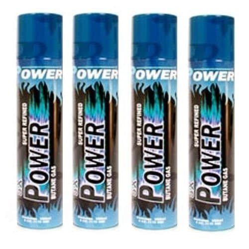 5x Power Butane Super Refined Fuel Gas 300 Ml (4 Cans)