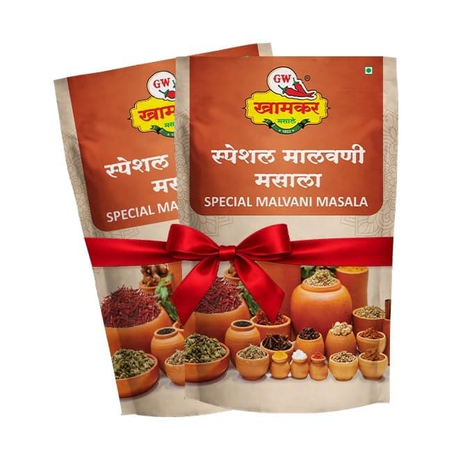GW Khamkar Special Malvani Masala, Spices, Taste of 90 Years’ Experience, 28 Handpicked Ingredients, Coastal Age-Old Recipe, Zip Lock & Re-usable Pack (185G Pack of 2)