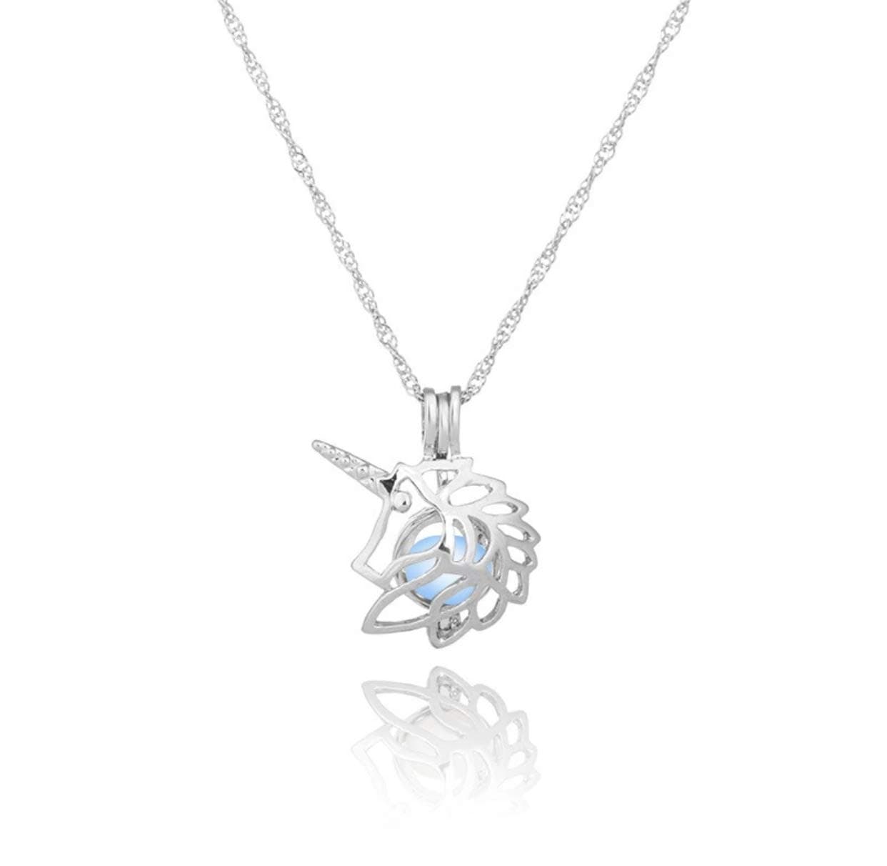 iszie jewellery sweet glow in the dark unicorn pendant charm girl ladies fash...