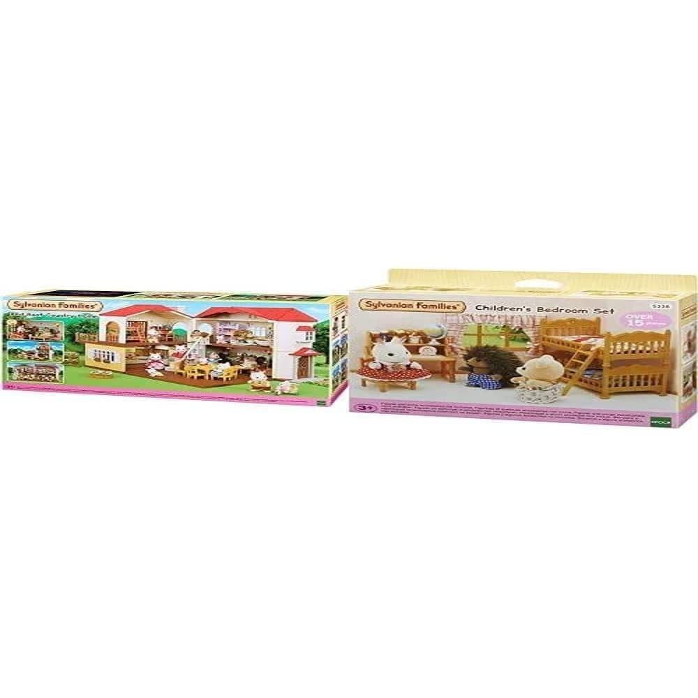 Sylvanian Families 5480 Red Roof Country Home & 5338 Children's Bedroom Set, Multicolor