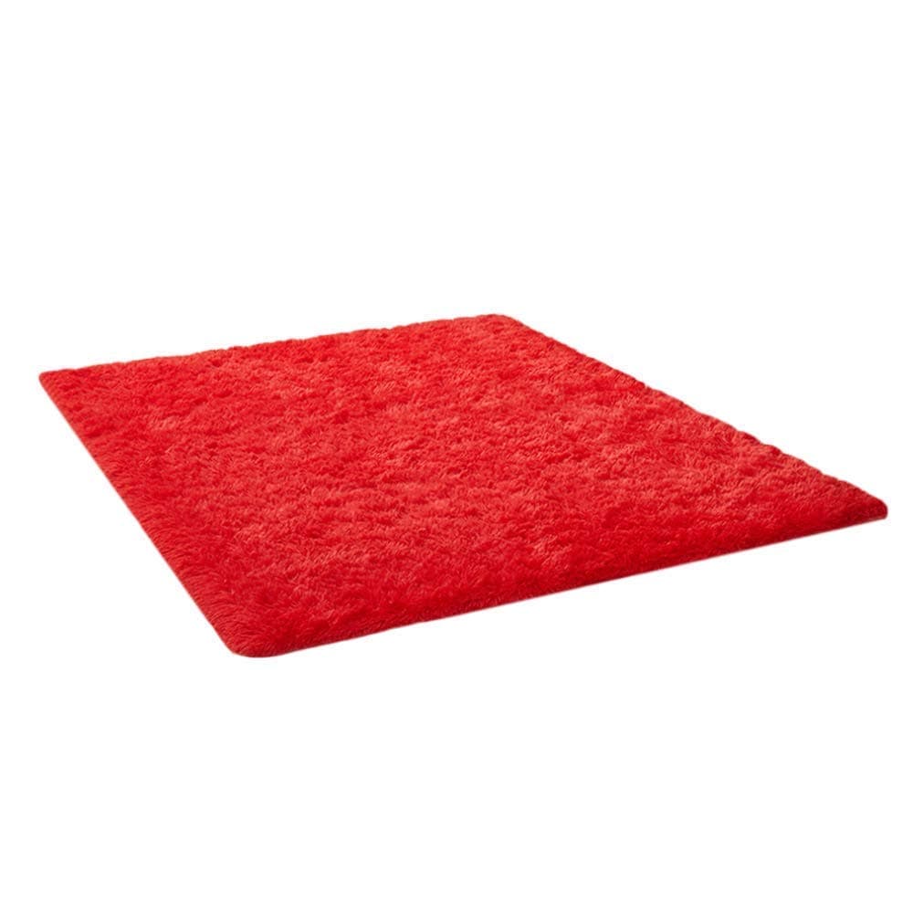 Picturesque Shaggy Fluffy Rugs Anti-Skid Area Rug Dining Room Carpet Bedroom Floor Mat
