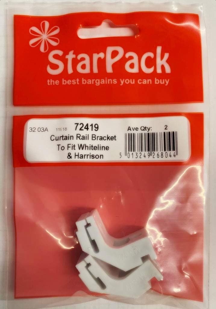 Starpack Curtain Rail Bracket to fit Whiteline & Harrison 2/pk 72419